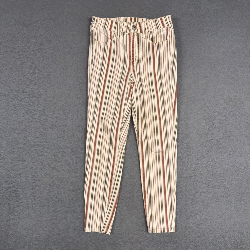 American Eagle Jeans Womens 0 X-Short Multi Stripe High Rise Jegging Stretch